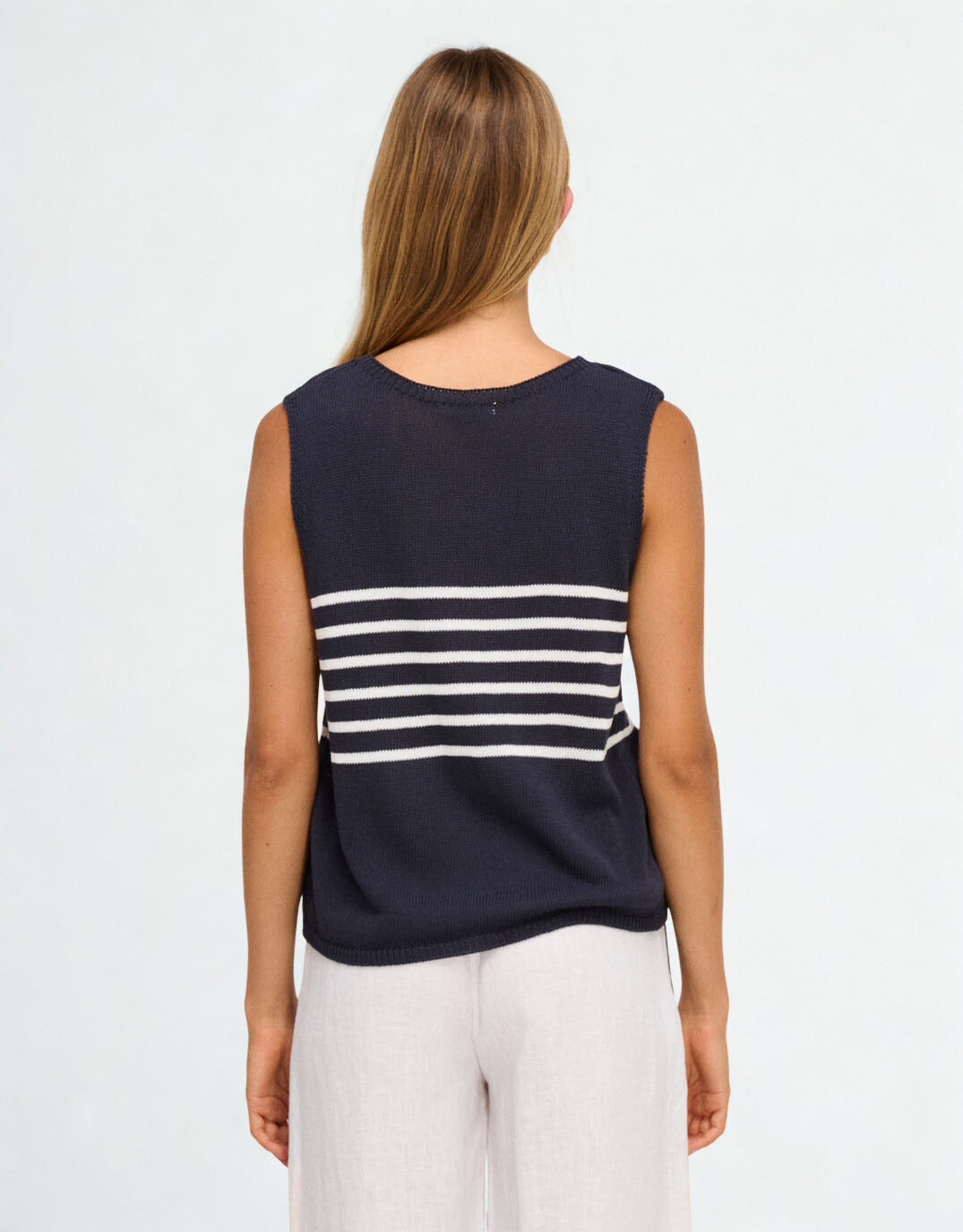 Monaco Spring Tank - Navy/White