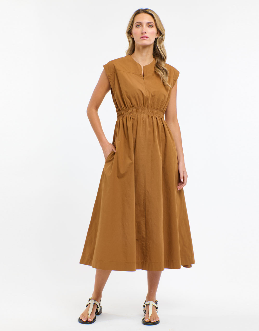 365-days-cooper-cotton-dress-butterscotch-womens-clothing