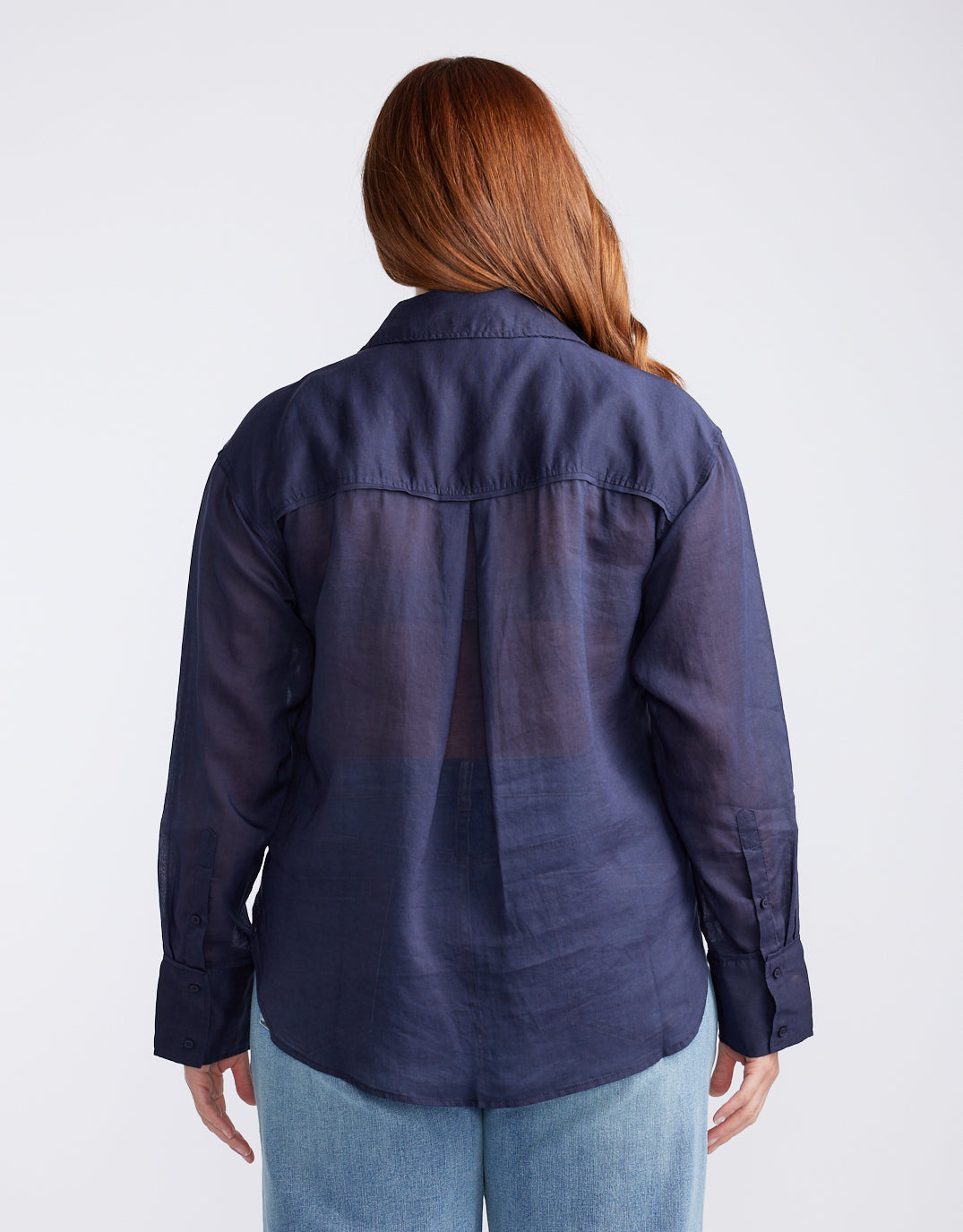 Chloe Panel Shirt - Navy