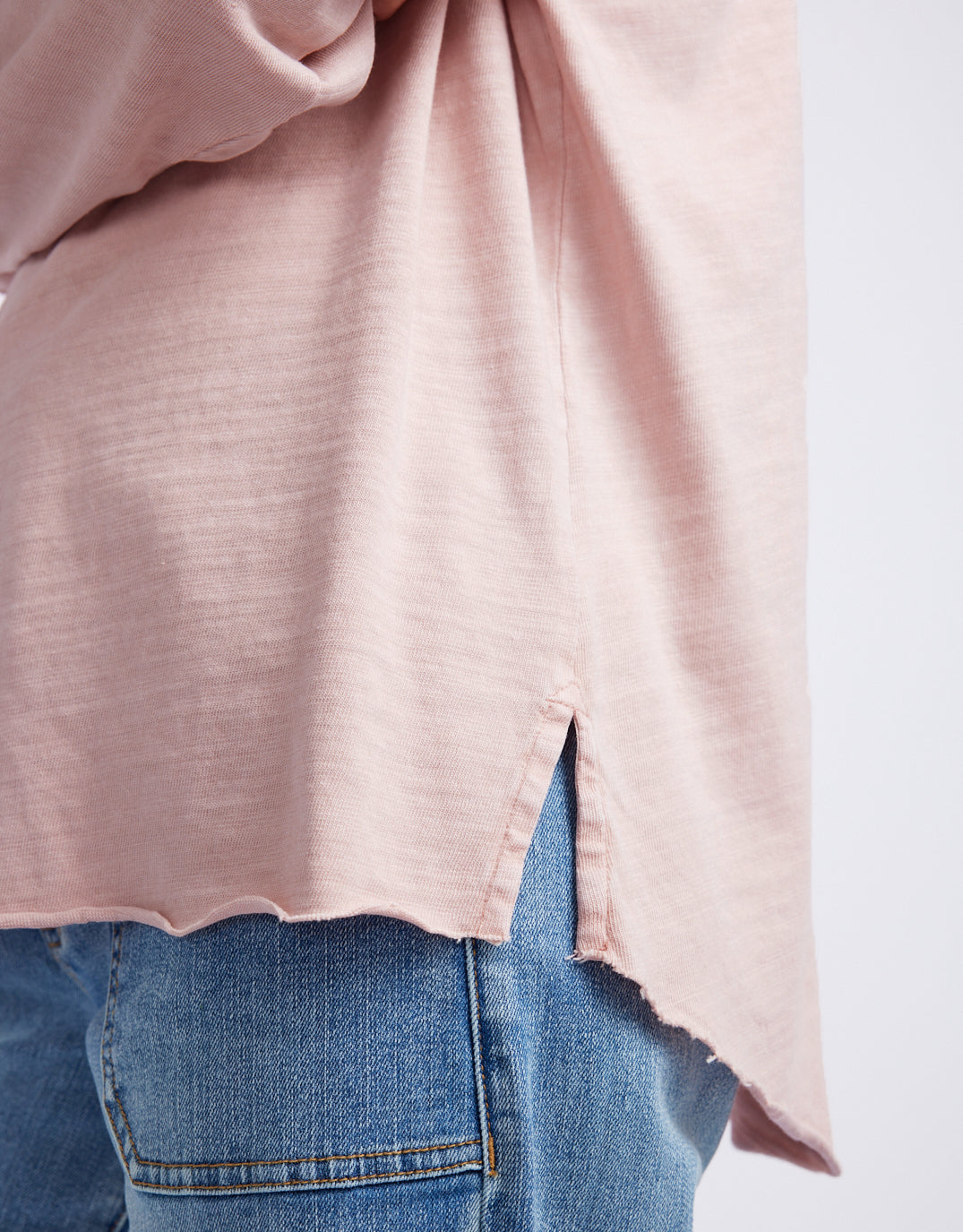 Henley Sunset Top - Dusty Pink