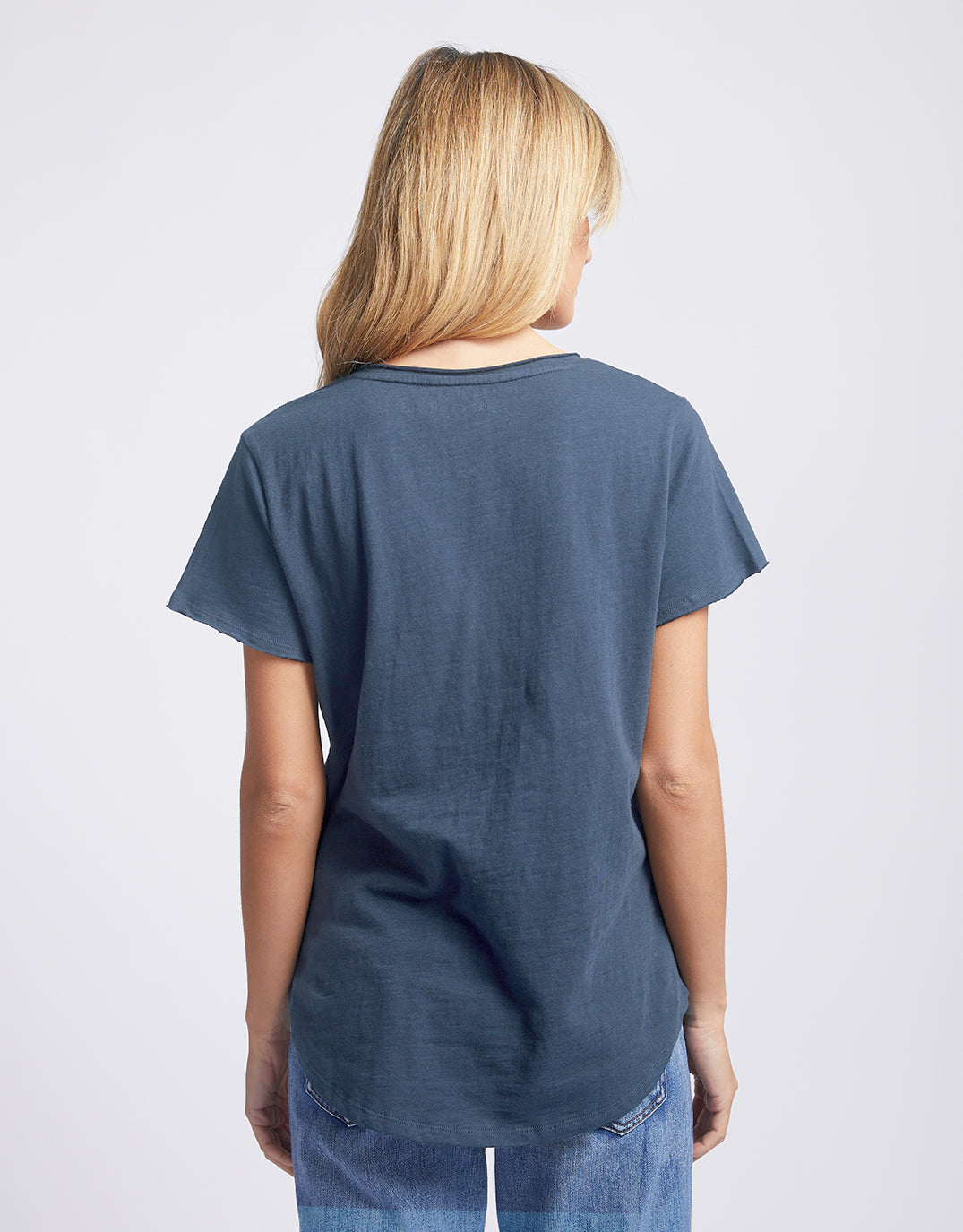 Original V Neck Tee - Denim