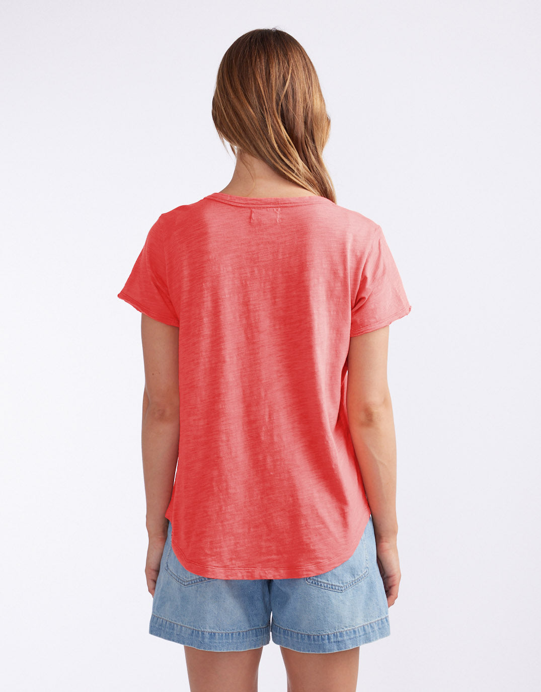 Original V Neck Tee - Poppy