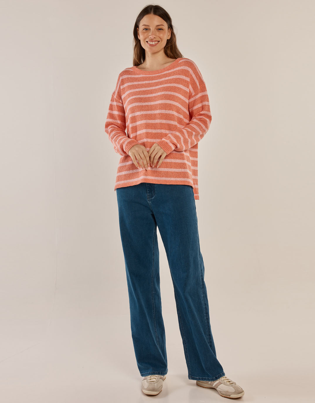 betty-basics-bradford-knit-top-coral-pink-stripe-womens-clothing