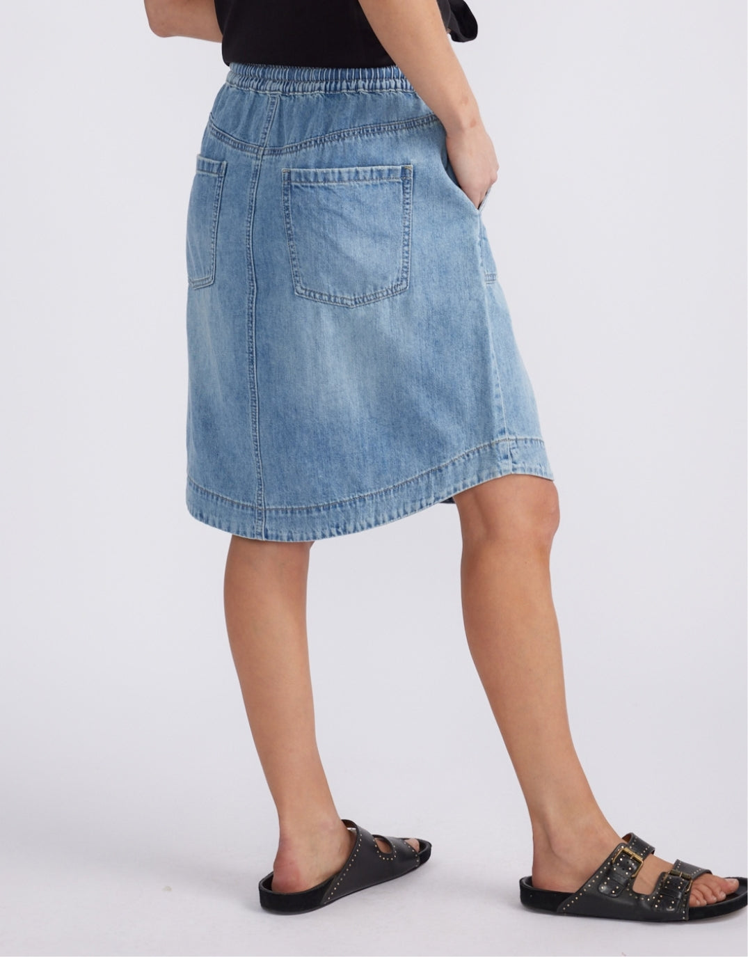 Coco Denim Skirt - Mid Wash