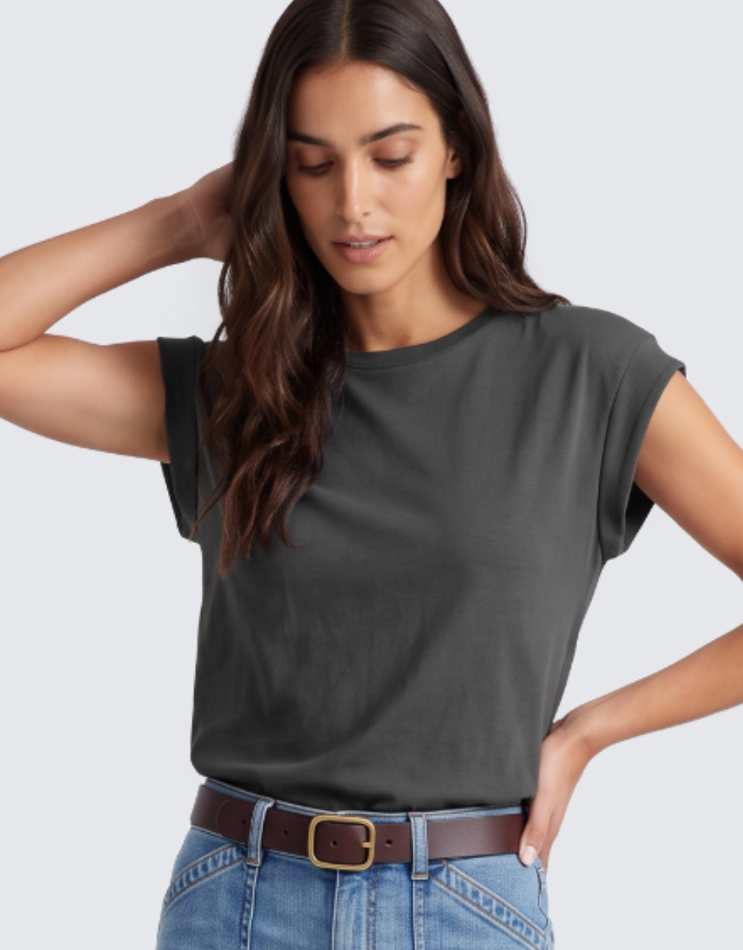 The Edit Cap Sleeve Tank - Black