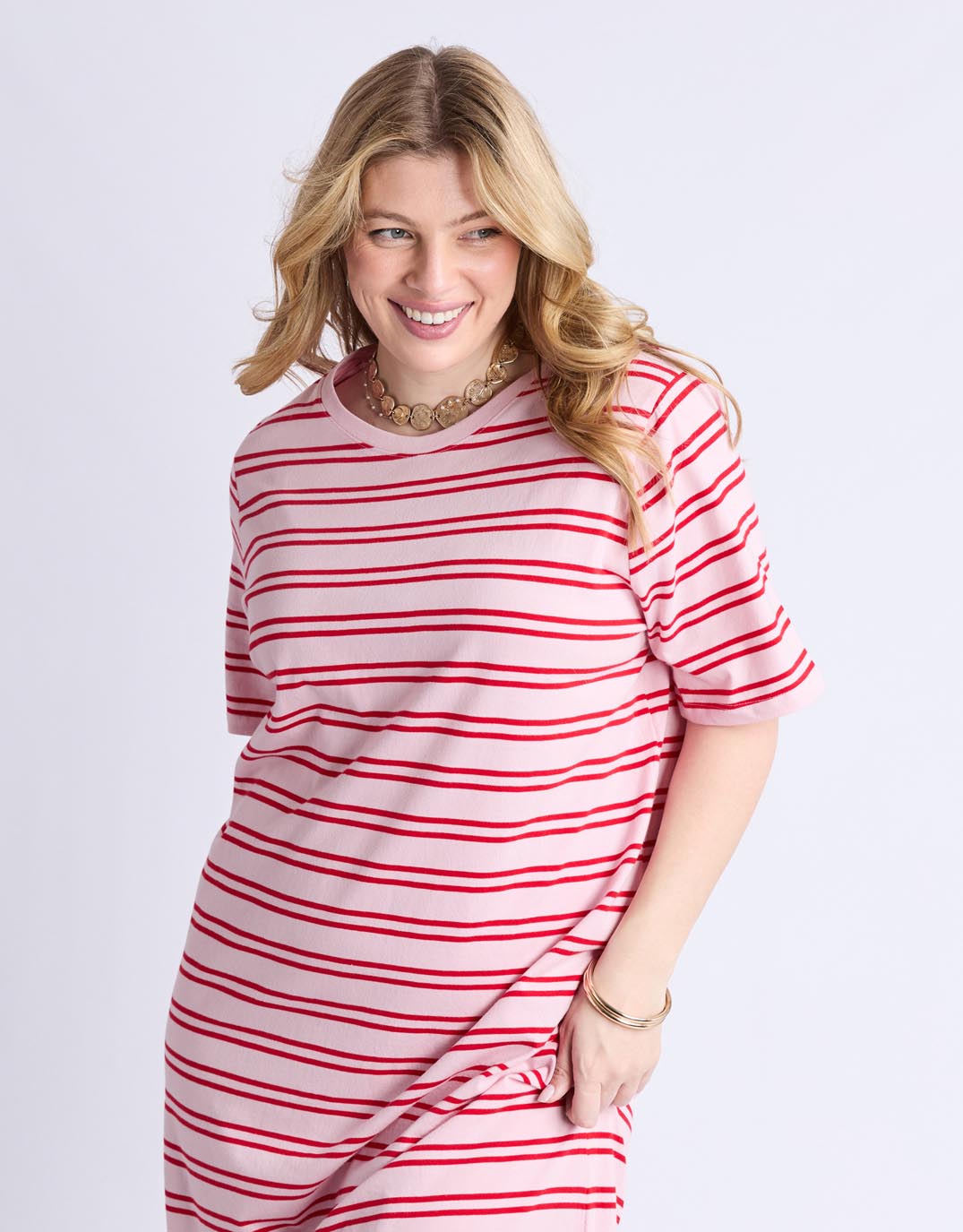 elm-bon-bon-dress-red-and-pink-stripe-womens-clothing