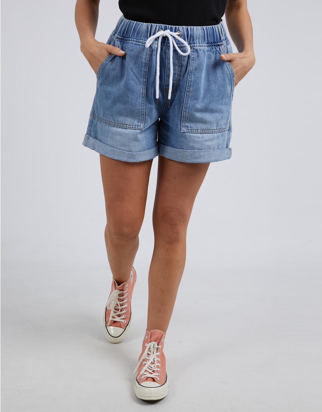Elm - Emma Relaxed Denim Short - Blue - White & Co Living Shorts