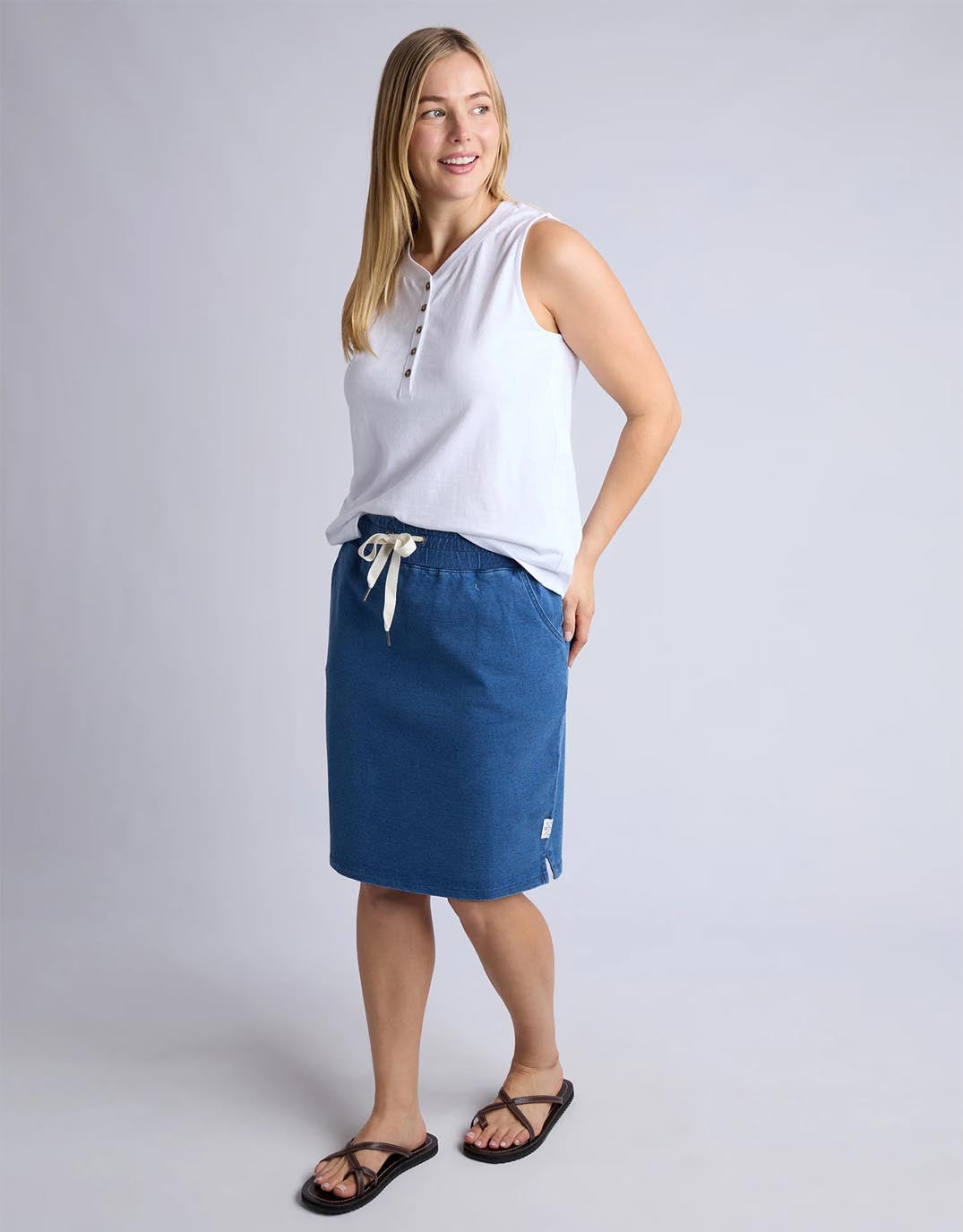 Rickety Skirt - Blue Denim Look