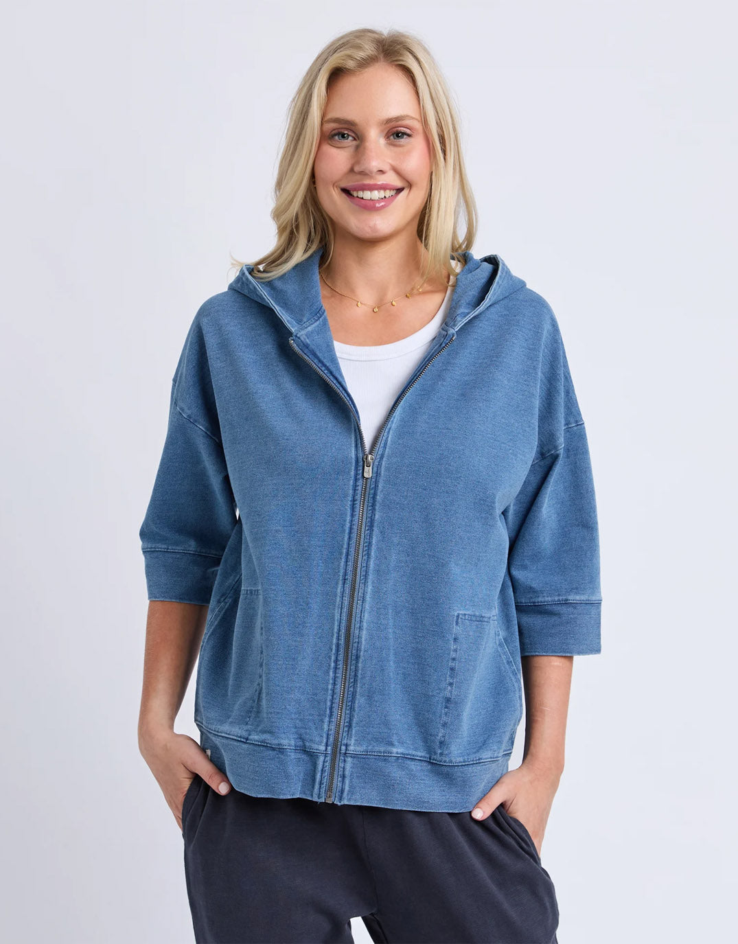 elm-tessa-denim-look-hoodie-blue-womens-clothing