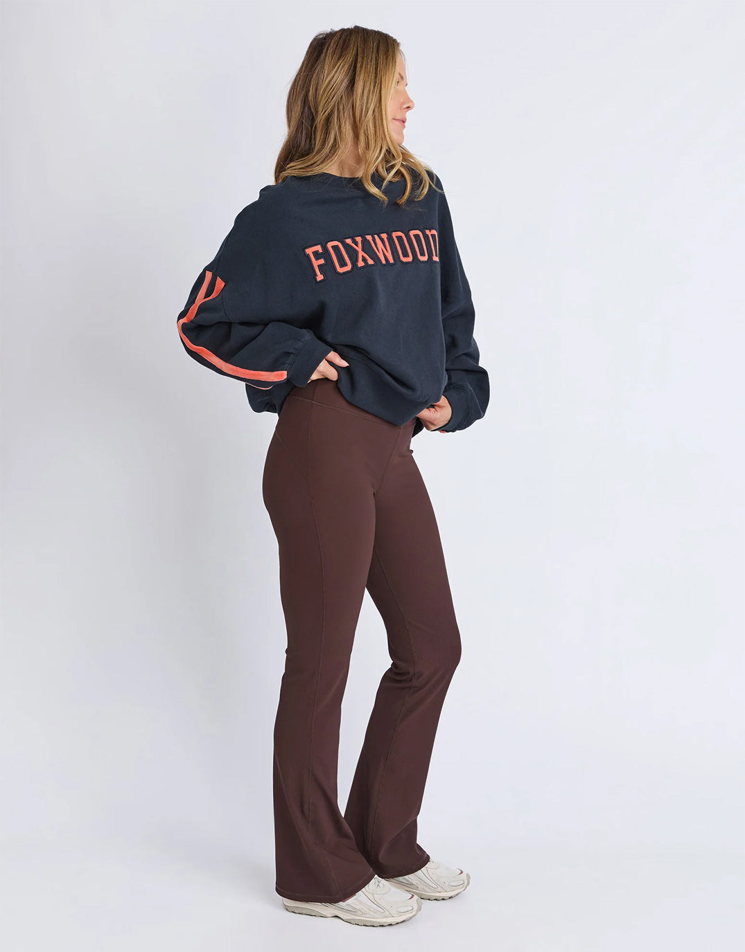 Elevated Sunday Crew - Navy/Orange