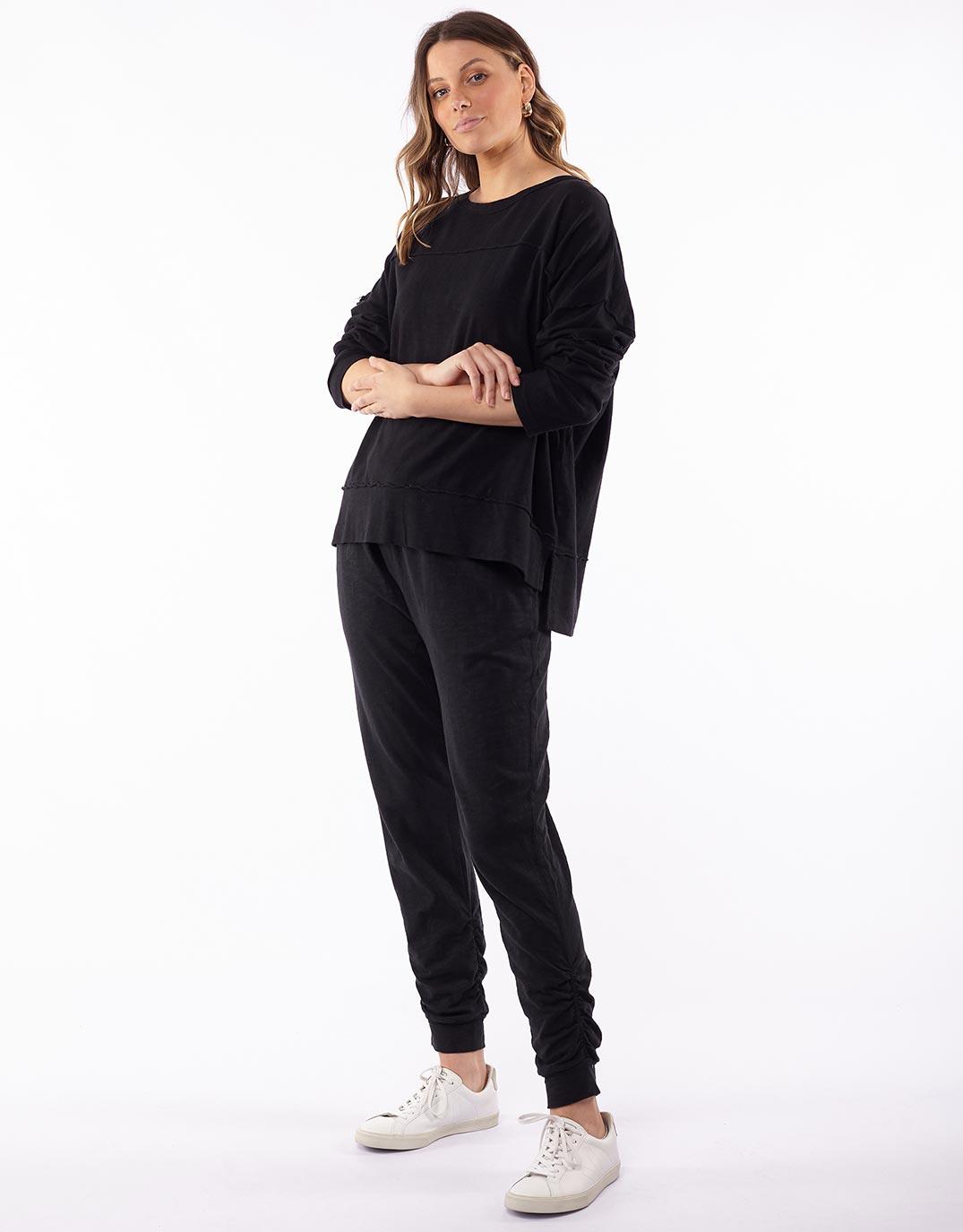 Foxwood - Jayne Throw On Top - Black - White & Co Living Jumpers