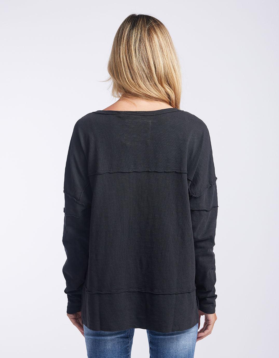 Foxwood - Jayne Throw On Top - Black - White & Co Living Jumpers