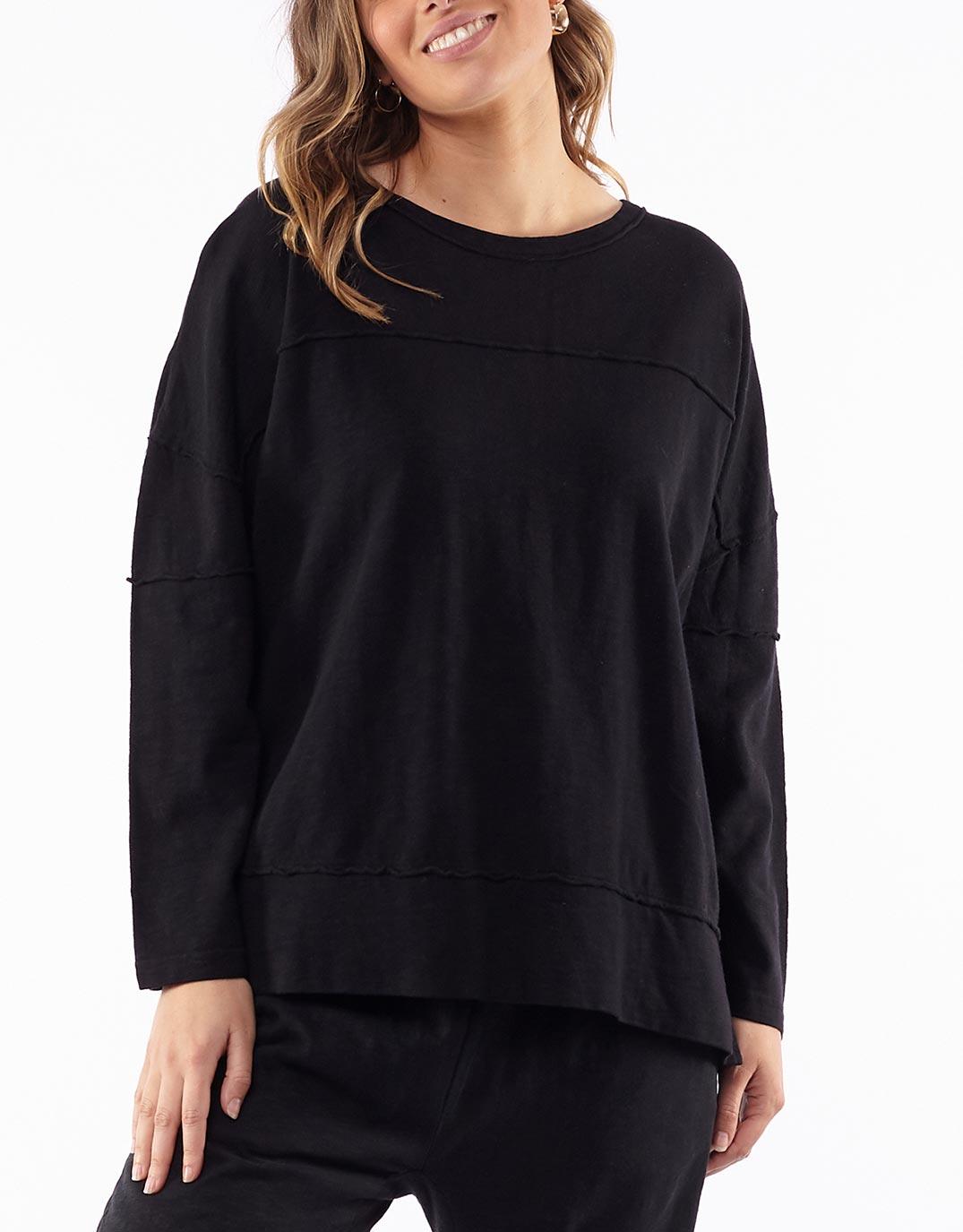 Foxwood - Jayne Throw On Top - Black - White & Co Living Jumpers