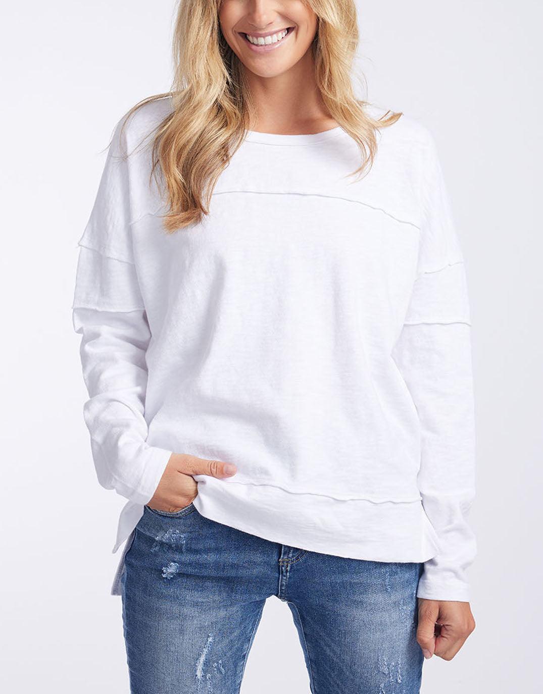 Foxwood - Jayne Throw On Top - White - White & Co Living Jumpers