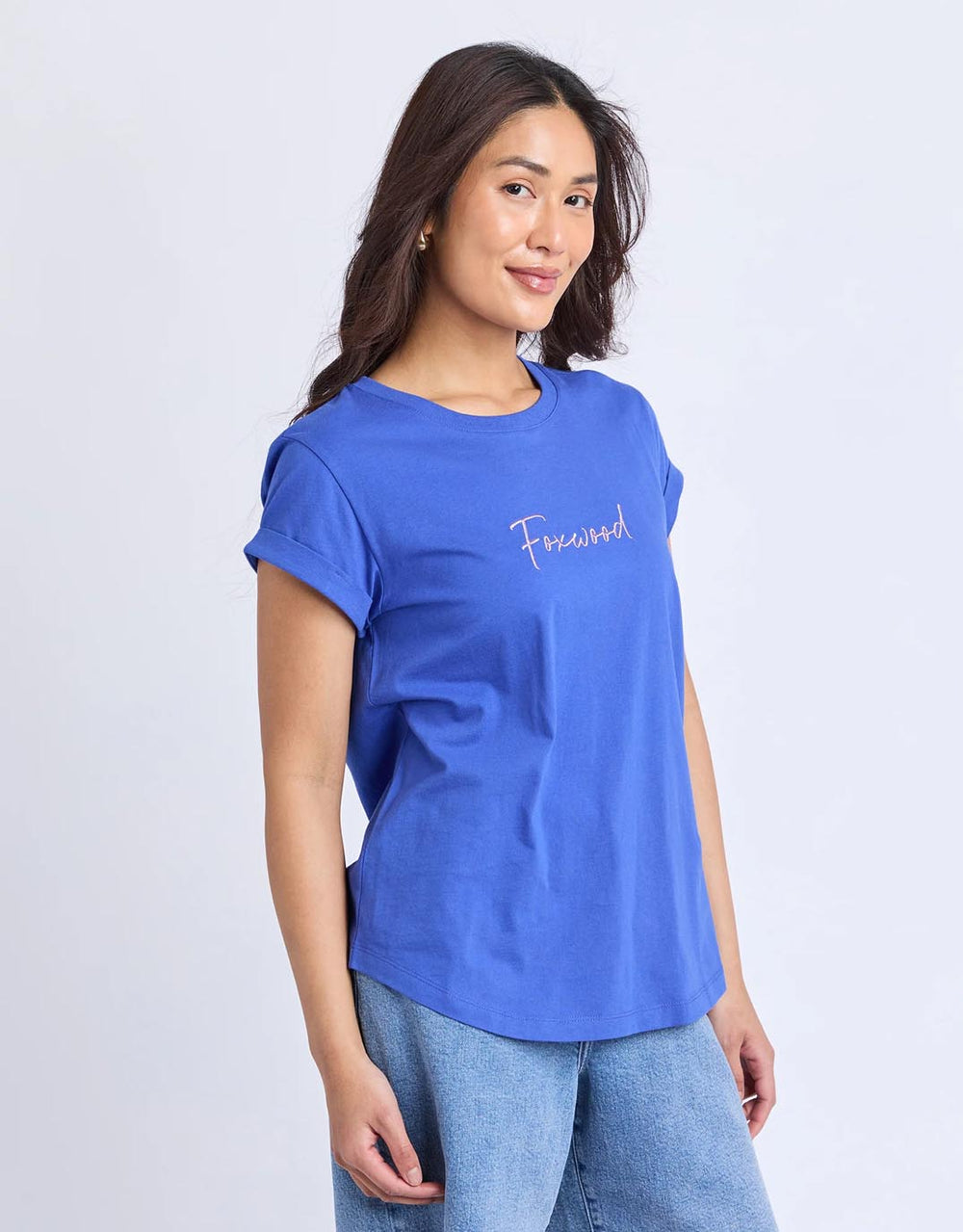 foxwood-signature-contrast-tee-blue-womens-clothing