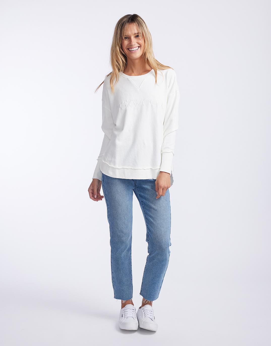 Foxwood - Simplified Crew - Ecru - White & Co Living Jumpers