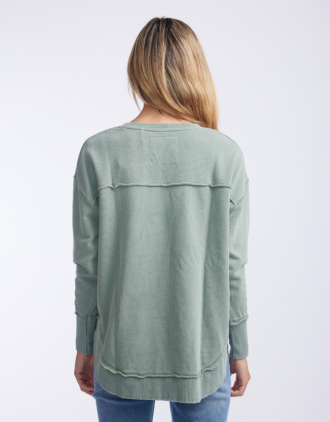 Foxwood - Simplified Crew - Sage - White & Co Living Jumpers