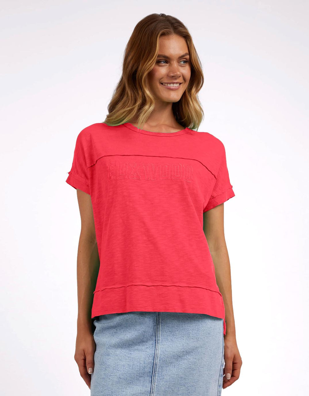 Throw On Short Sleeve Tee - Red