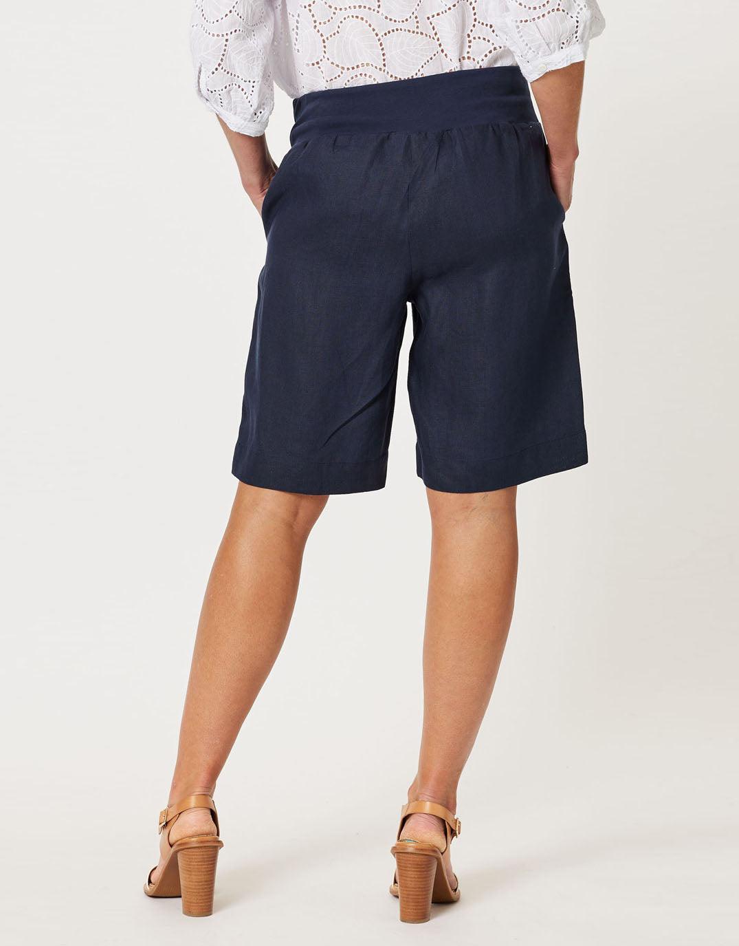 Gordon Smith - Jersey Waist Short - Navy - White & Co Living Shorts