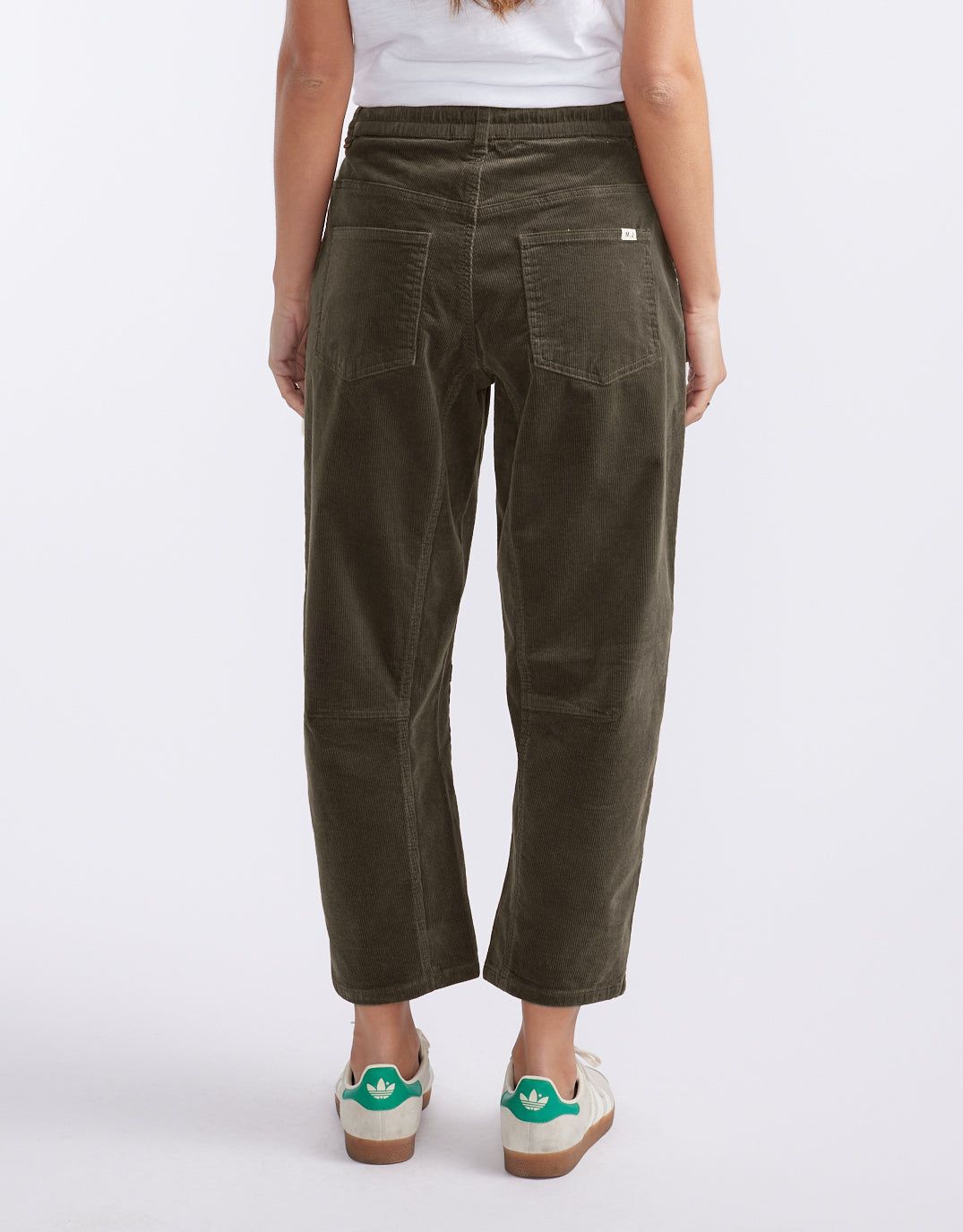 Cord Leo Barrel Jean - Forest Moss