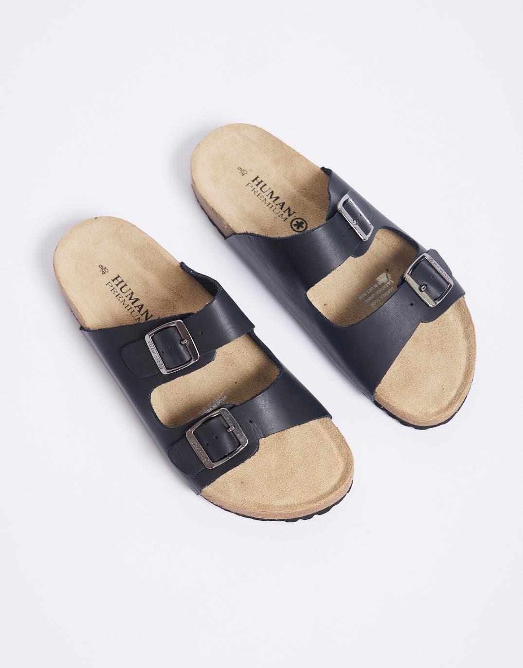 Human Shoes - Lynx Slide - Black - White & Co Living Shoes