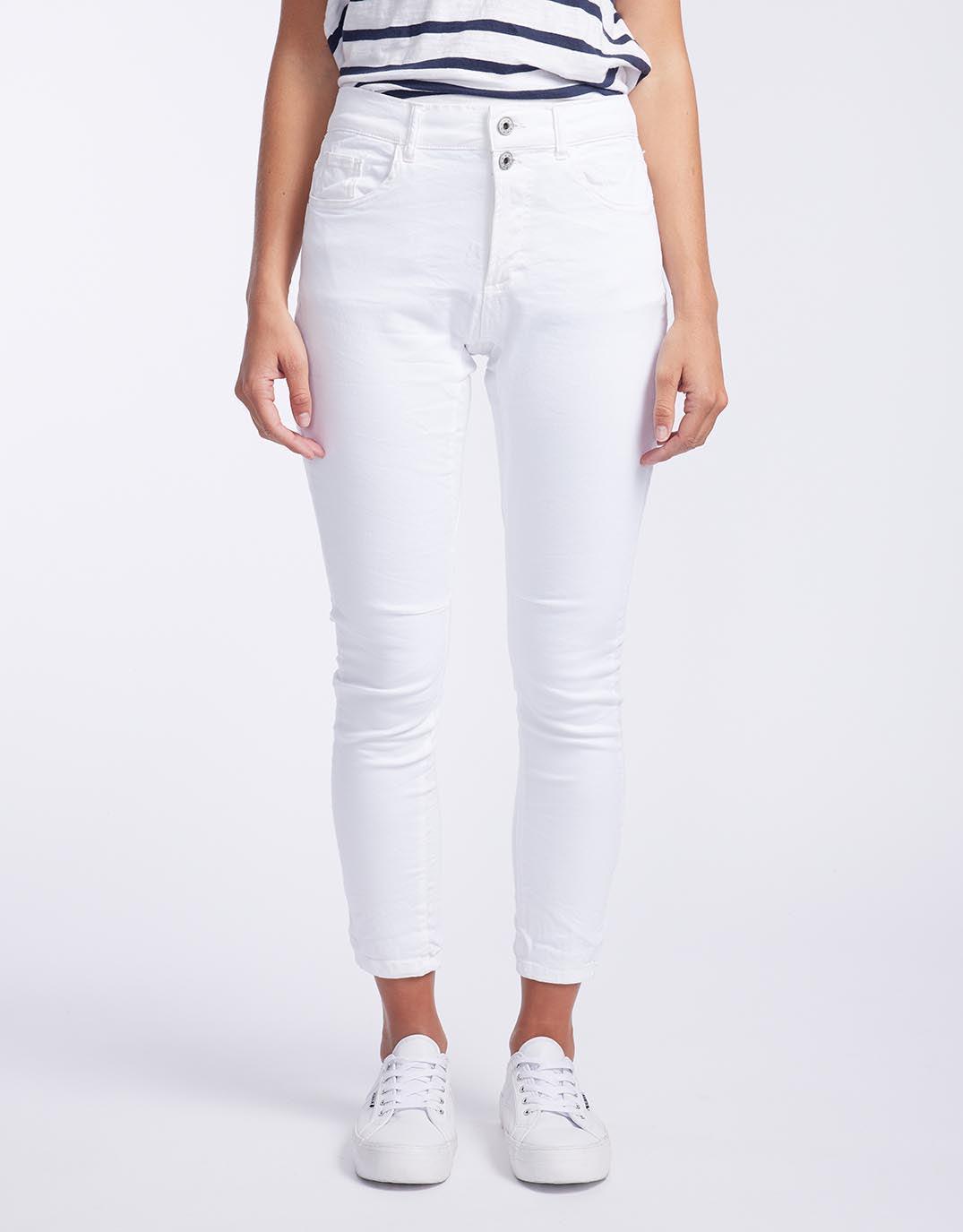 Italian Star - Emma Stretch Jean - White - White & Co Living Jeans