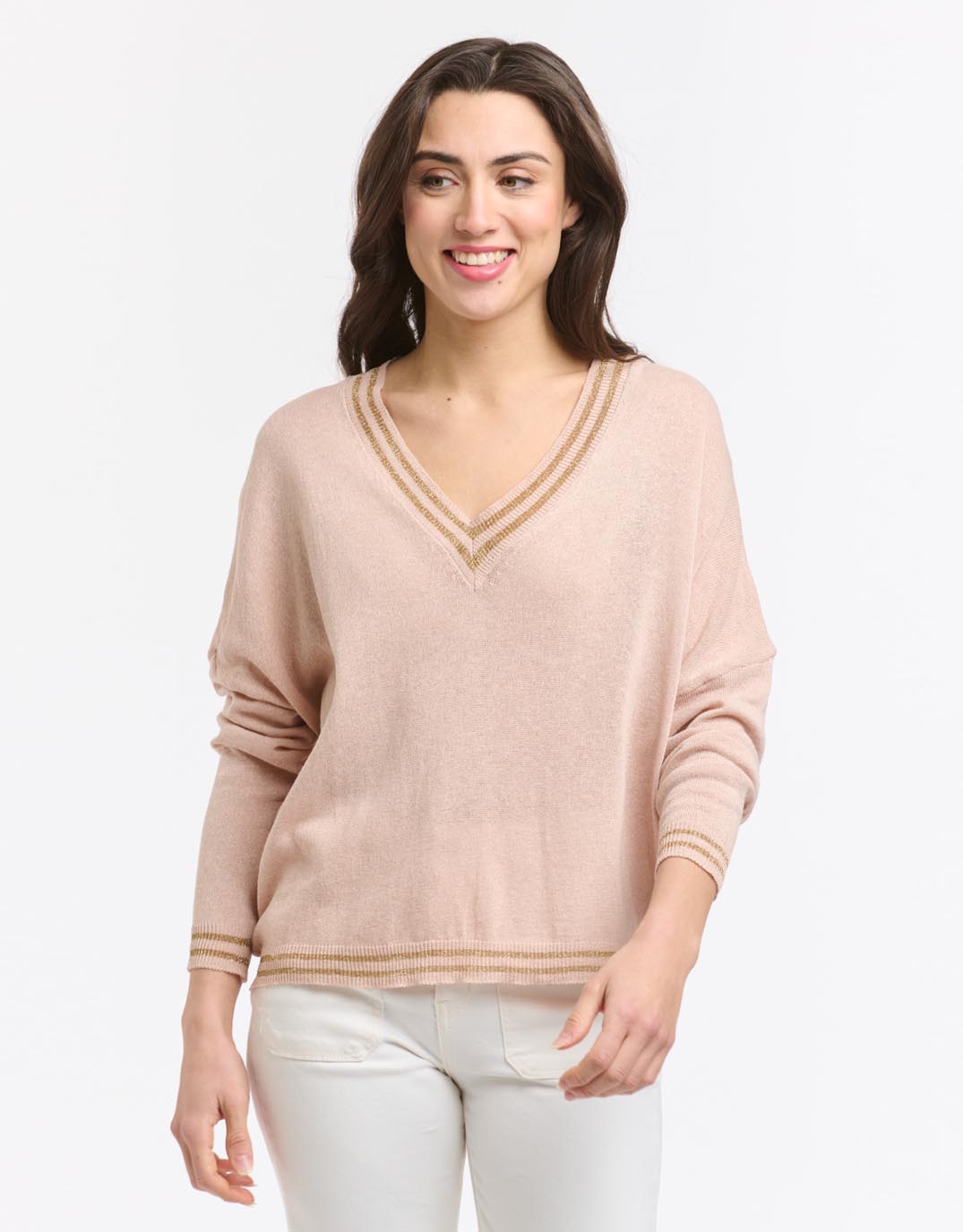 Lurex College Knit - Cipria Pink