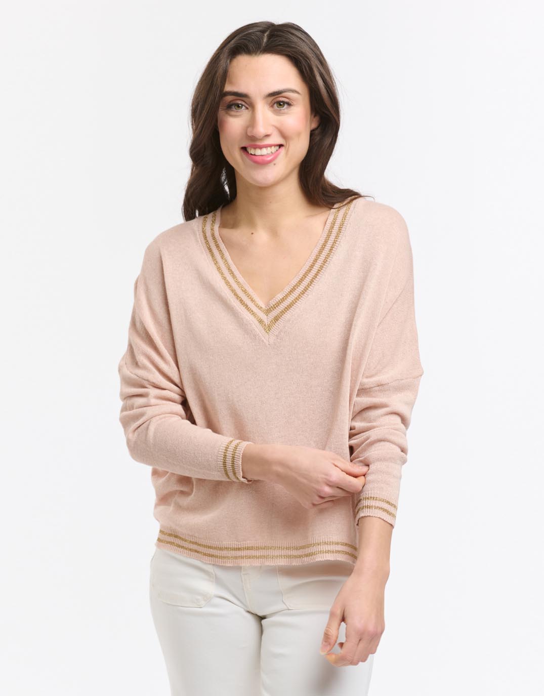 Lurex College Knit - Cipria Pink