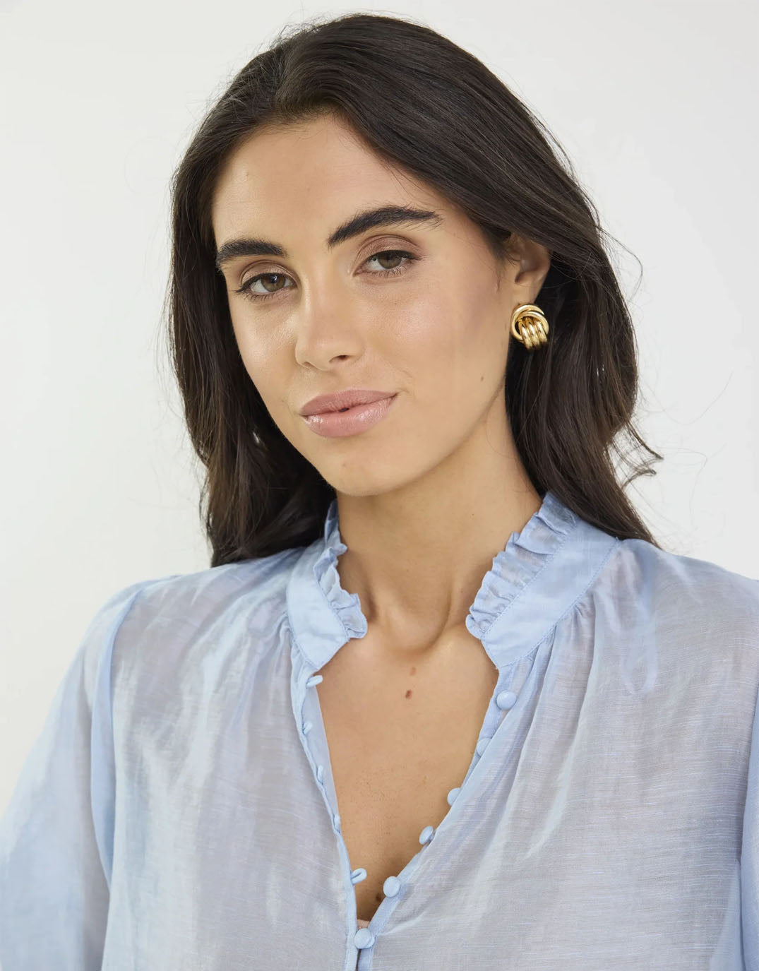 Continuance Short Sleeve Top - Pale Blue