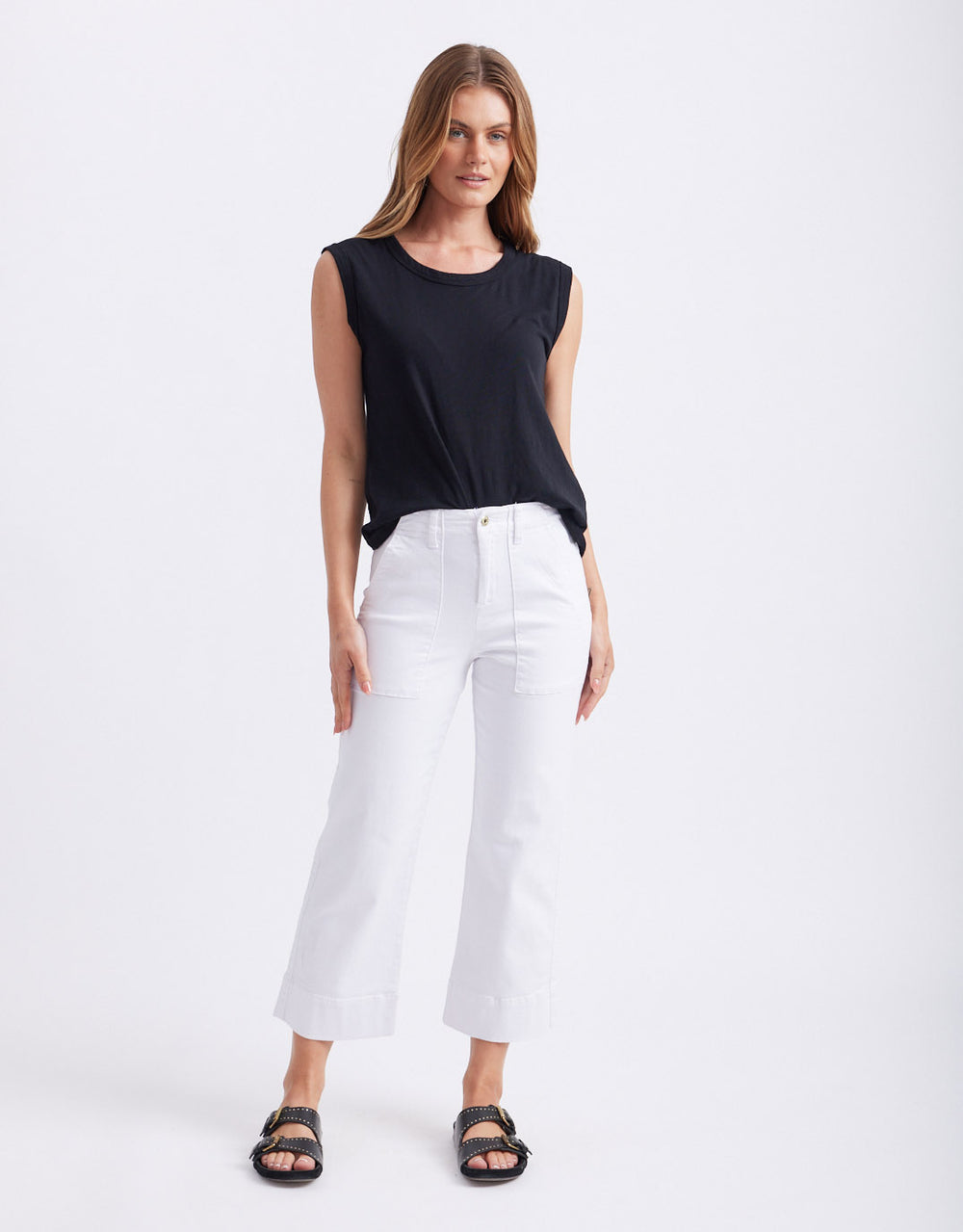 Celeste Wide Leg Jeans - Snow White