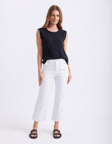 Celeste Wide Leg Jeans - Snow White