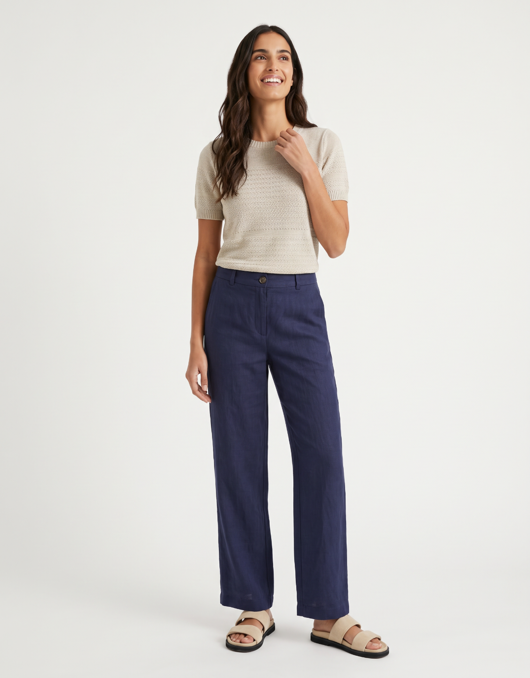 Maddie Knit Tee - Natural