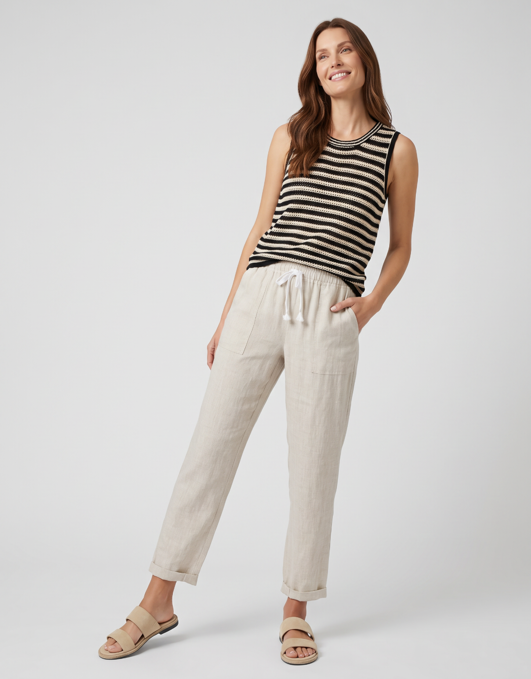 Nina Tank - Natural/Black