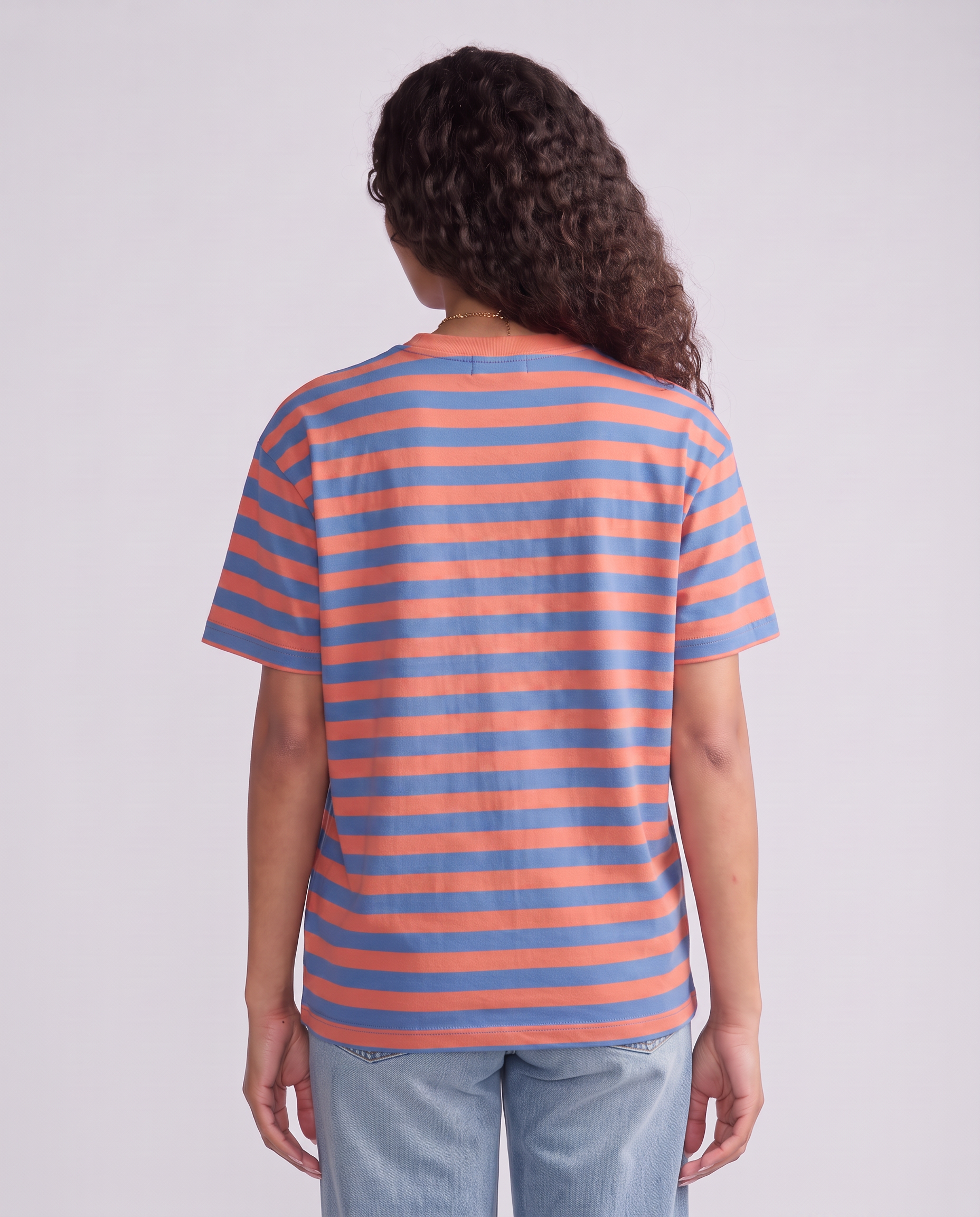 Relaxed Tee - Melon/Denim
