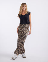 stories-be-told-record-satin-bias-skirt-leopard-womens-clothing