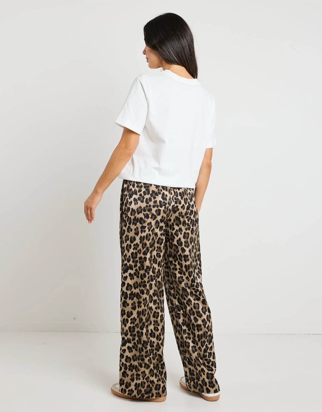 Townie Tape Side Elastic Waist Pant - Animal Satin