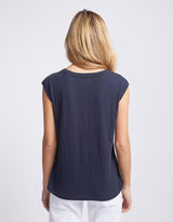 White & Co. - Cali Tank Top - Navy - White & Co Living Tees & Tanks