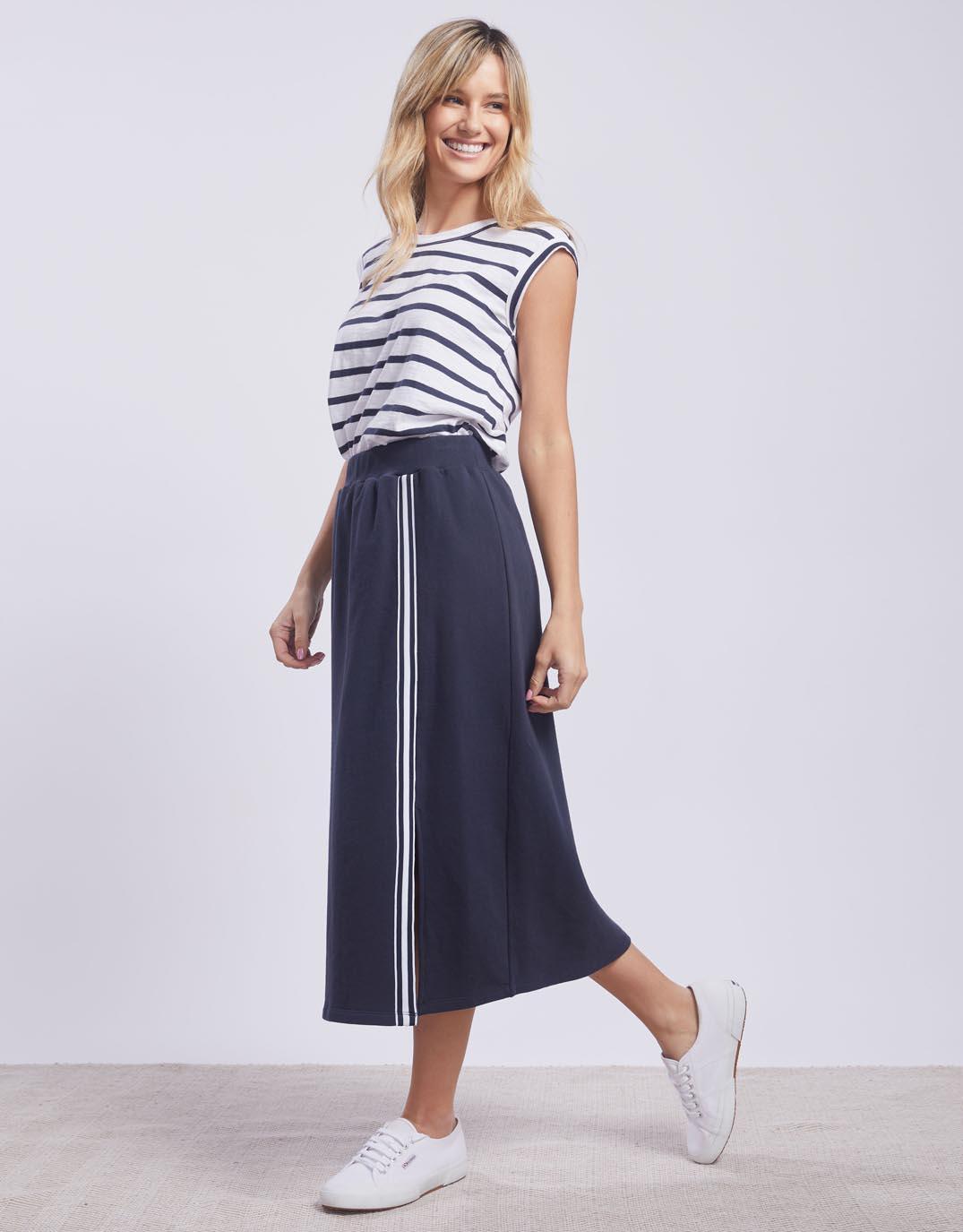 White & Co. - Cali Tank Top - Navy/White Stripe - White & Co Living Tees & Tanks