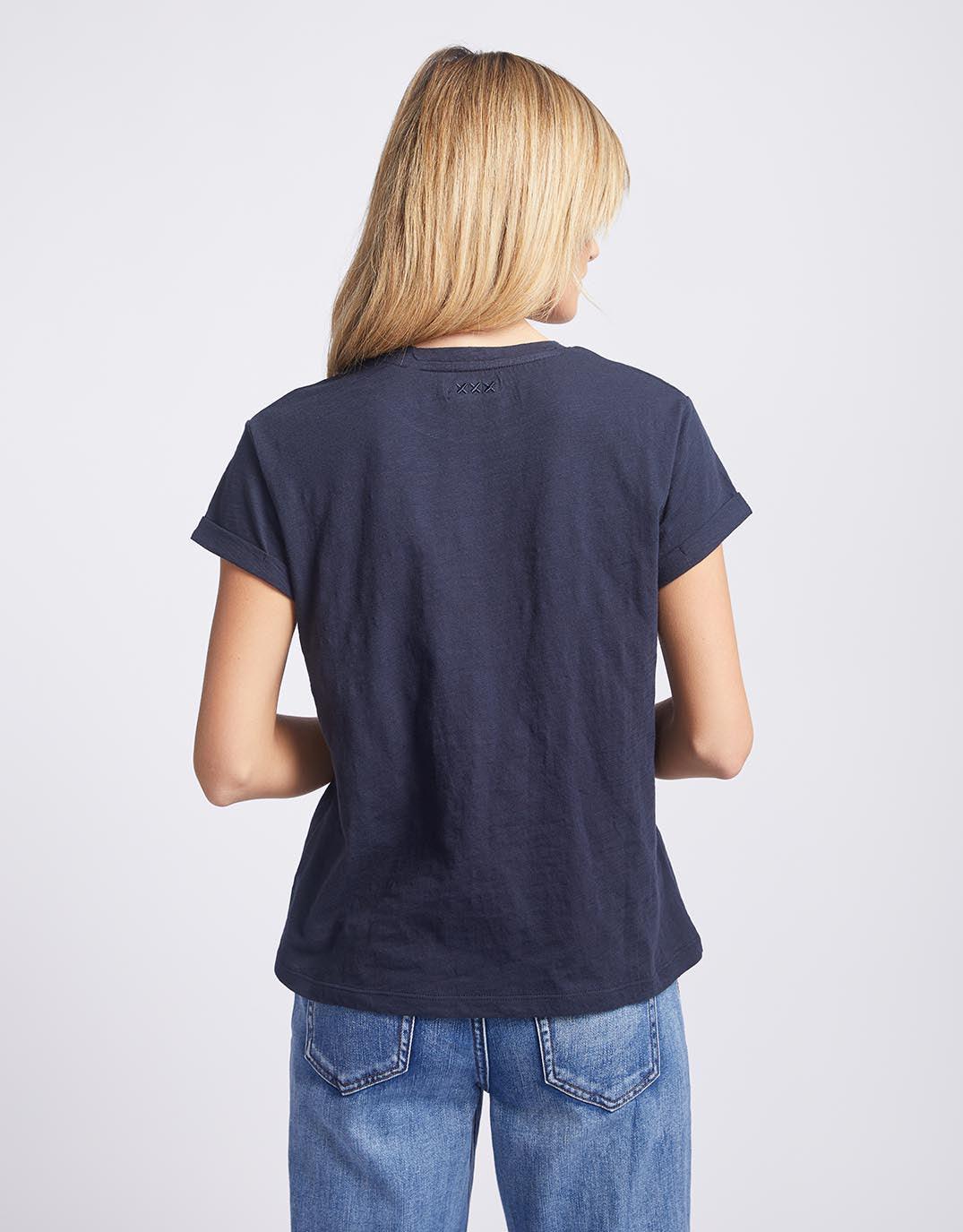 White & Co. - Turn Back T-Shirt - Navy - White & Co Living Tees & Tanks