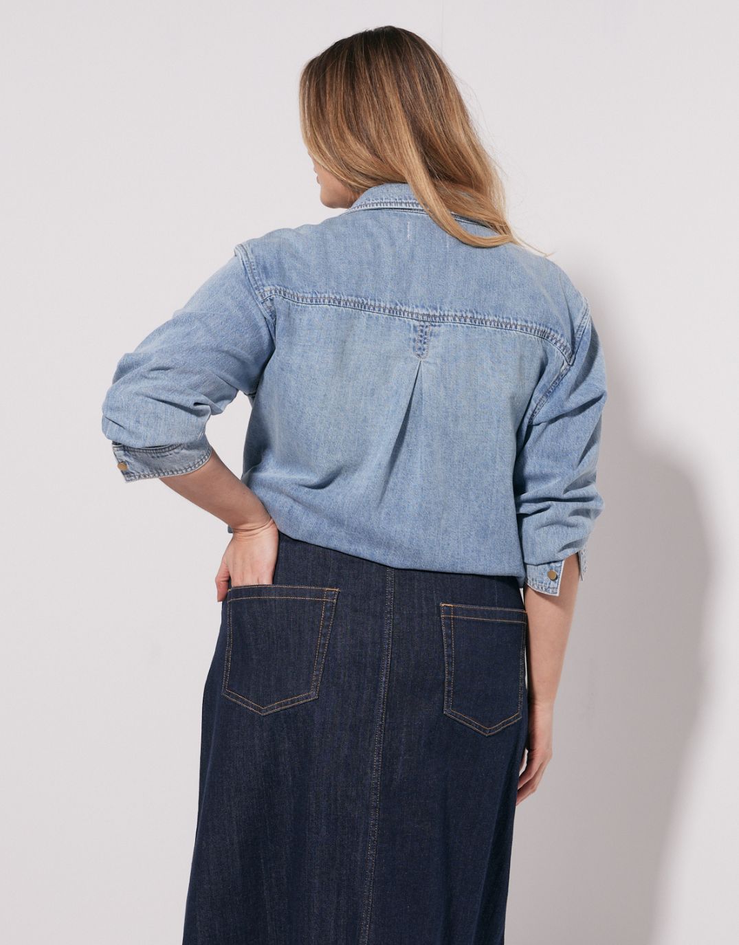 Catalina Midi Skirt - Indigo