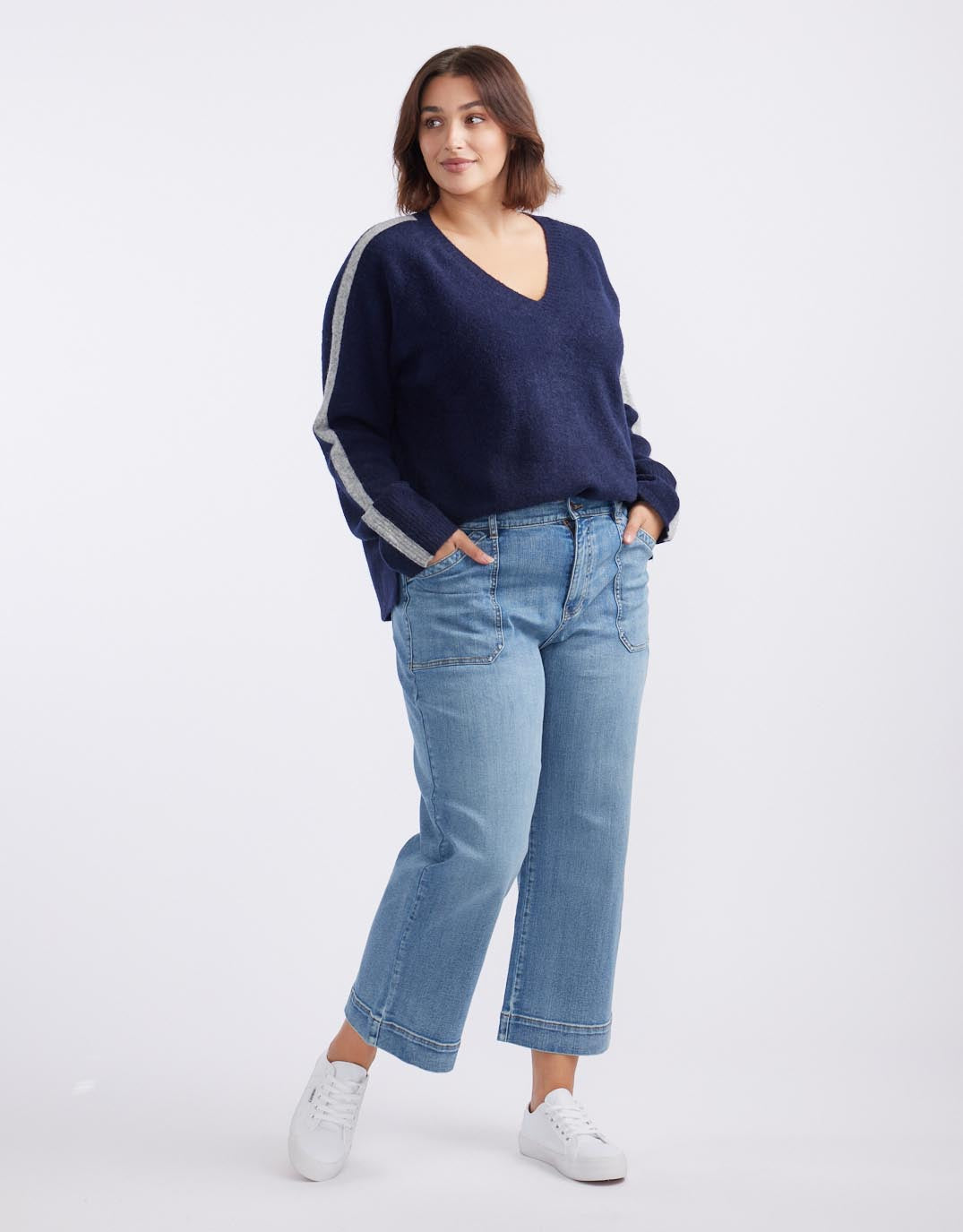 white-co-chalet-v-neck-knit-jumper-french-navy-grey-womens-clothing