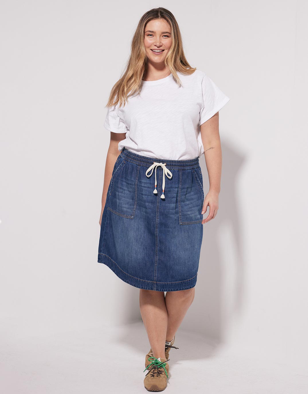 Coco Denim Skirt - Dark Wash