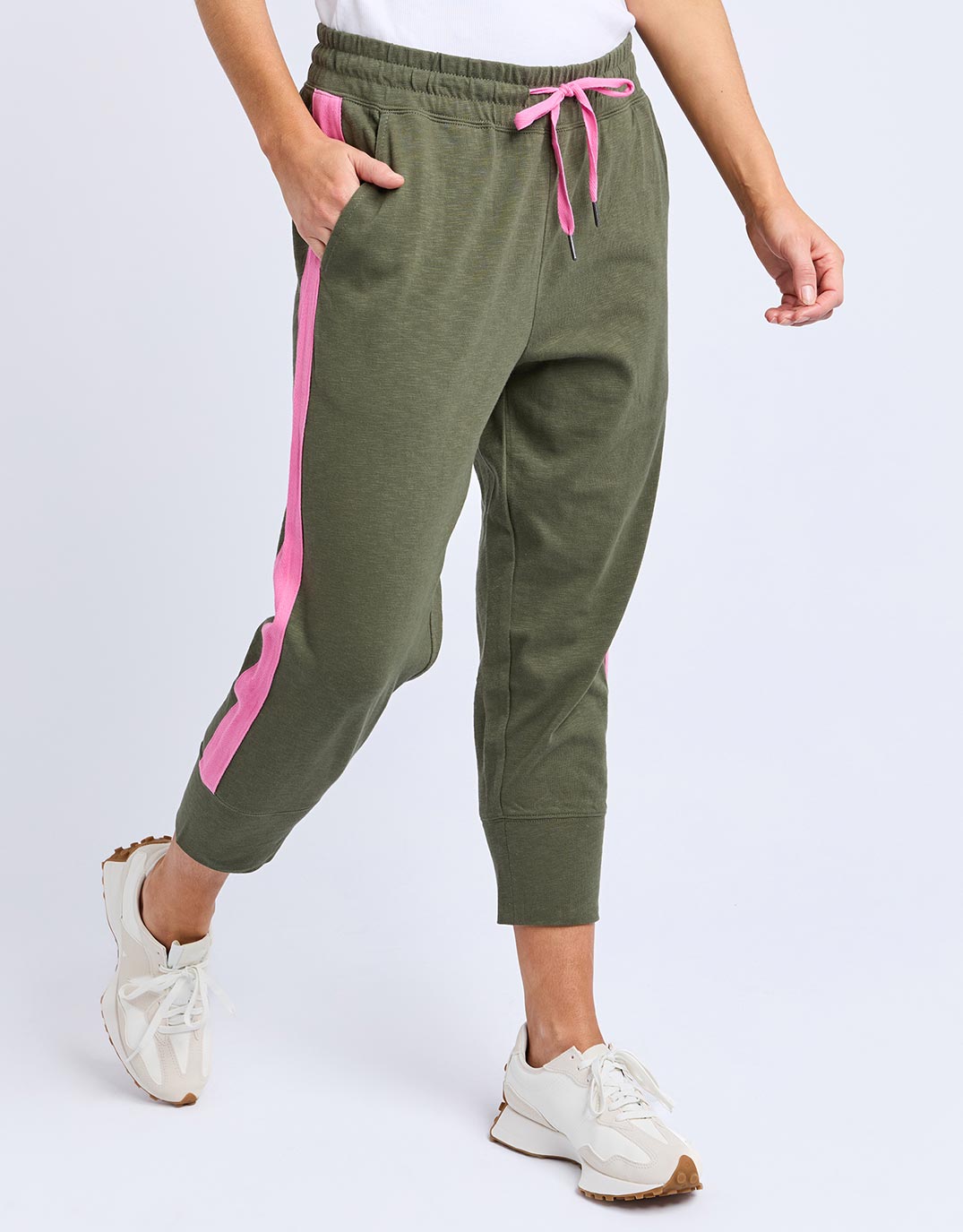 3/4 Brunch Pant Side Tape - Clover