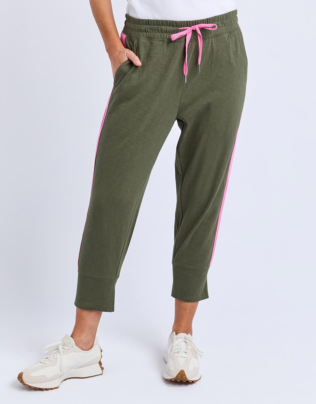 3/4 Brunch Pant Side Tape - Clover