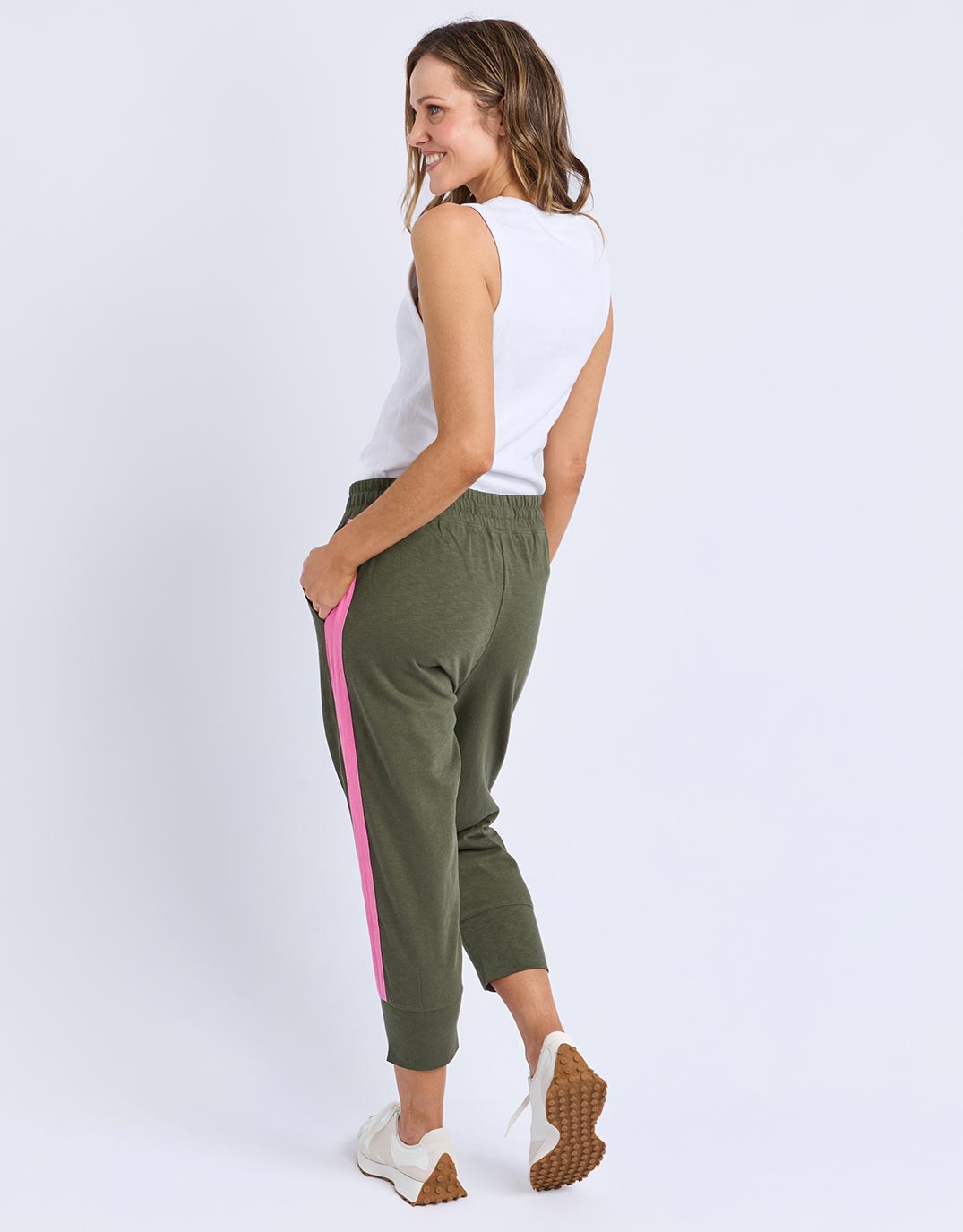 3/4 Brunch Pant Side Tape - Clover