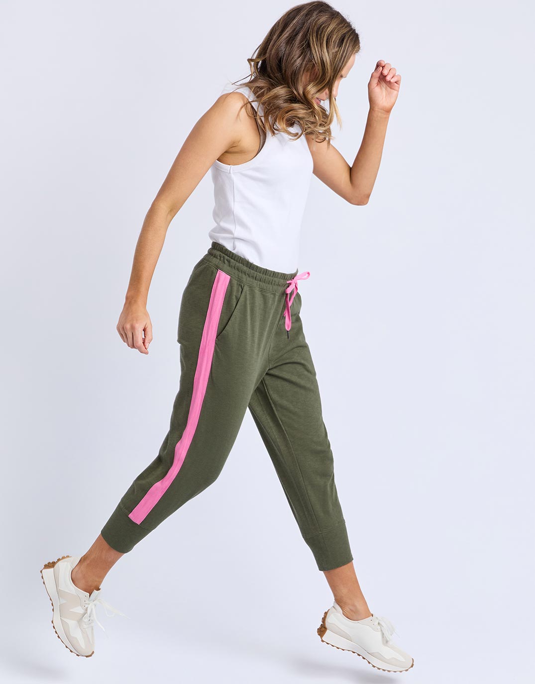 3/4 Brunch Pant Side Tape - Clover