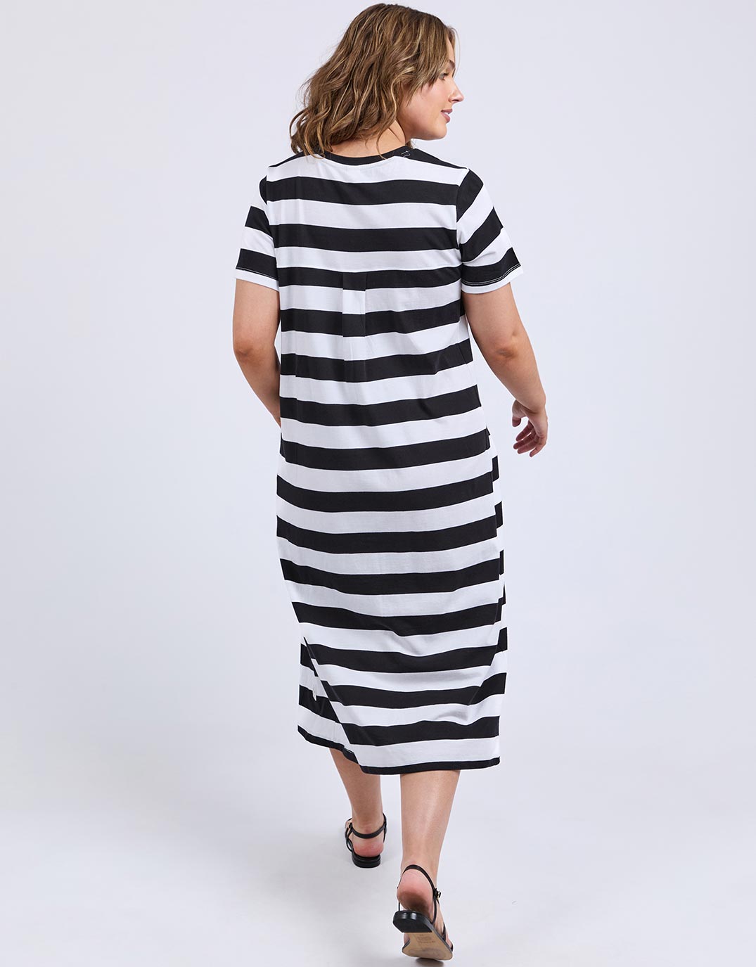 Adira Dress - Black Stripe