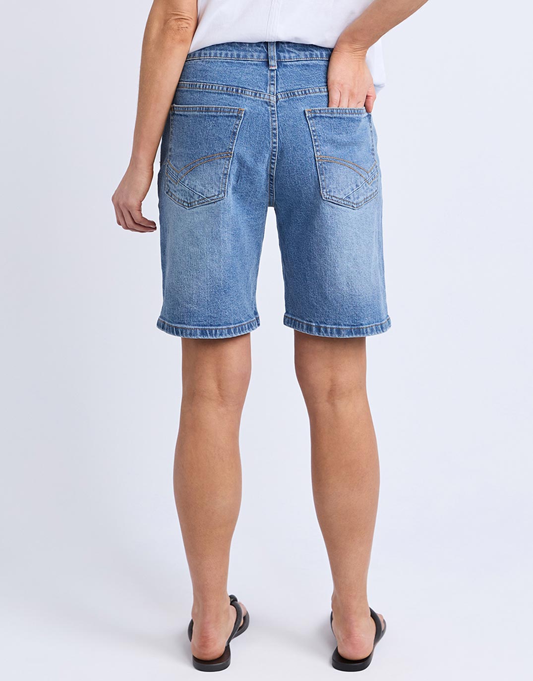 Macie Denim Shorts - Mid Blue Wash