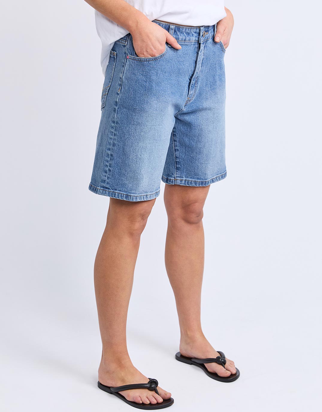 Macie Denim Shorts - Mid Blue Wash