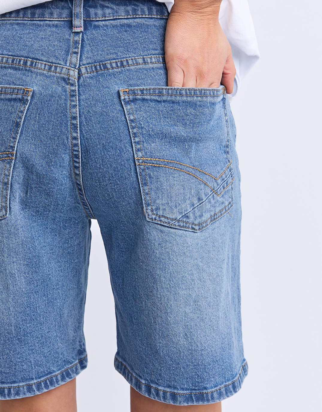 Macie Denim Shorts - Mid Blue Wash